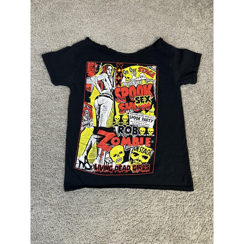 Rob Zombie Shirt Womens S Black Living Dead Girls Spook Show Horror Graphic